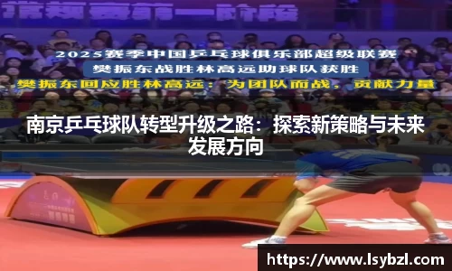 南京乒乓球队转型升级之路：探索新策略与未来发展方向